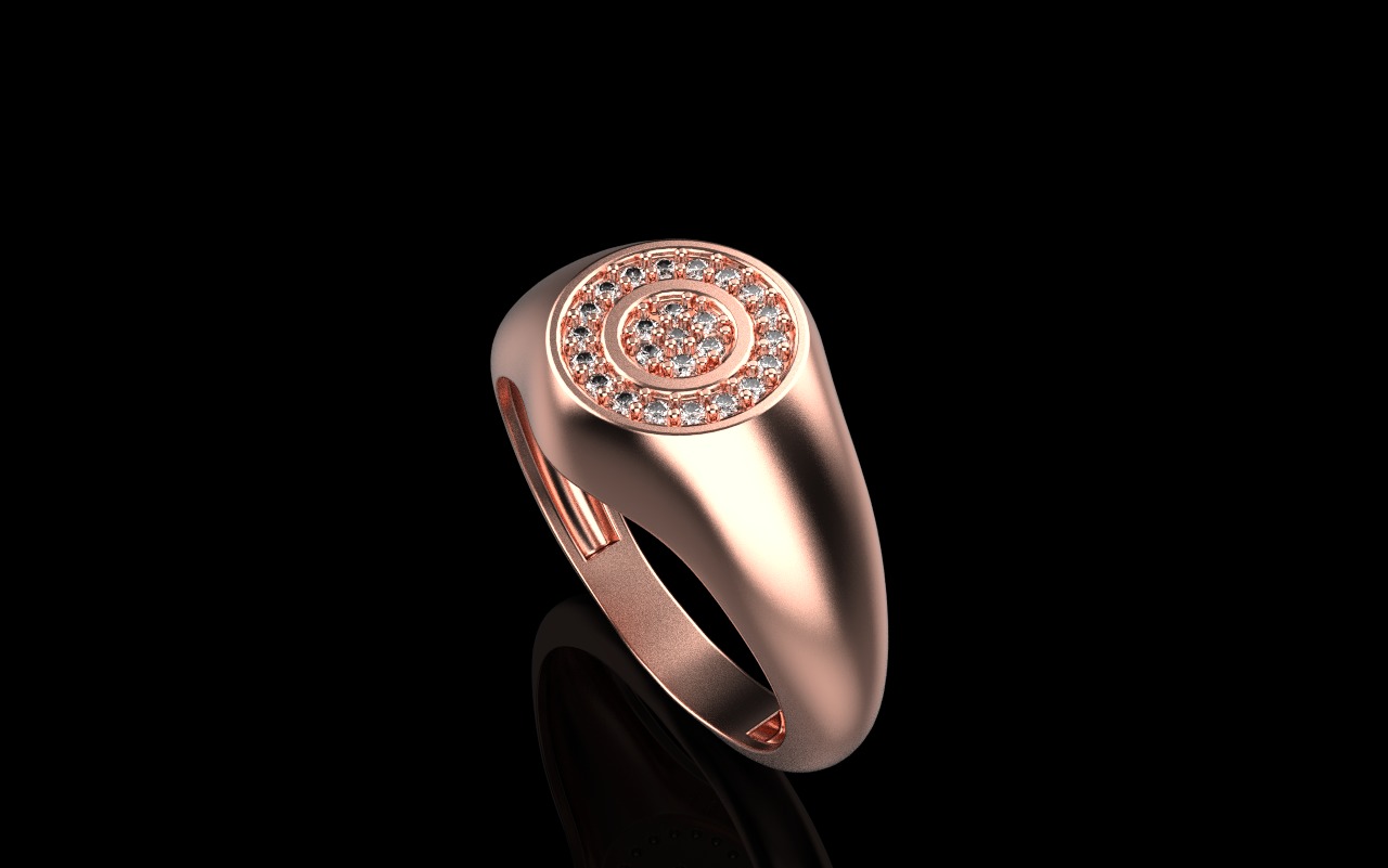 Signet ring model 1034 3D print model_10
