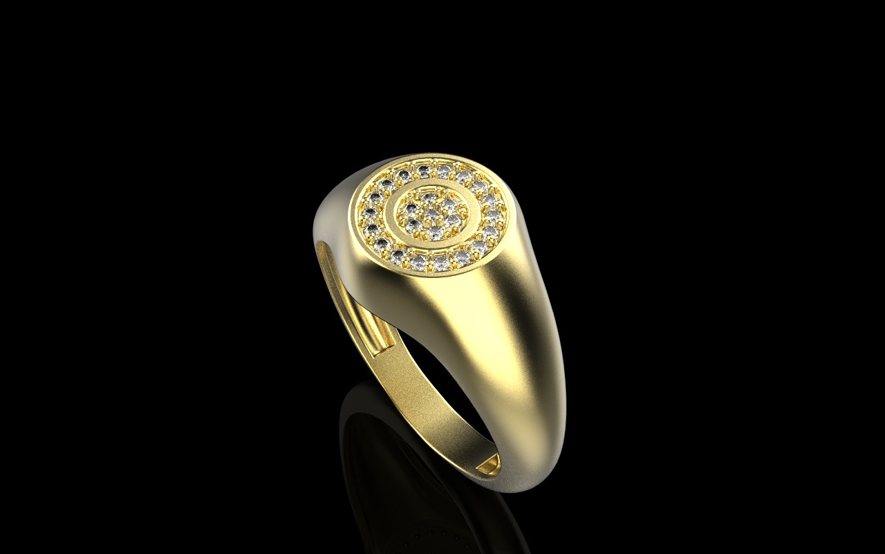Signet ring model 1034 3D print model_7