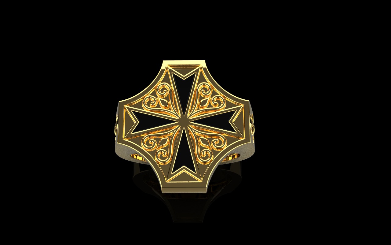 man signet ring model 1033 3D print model_8