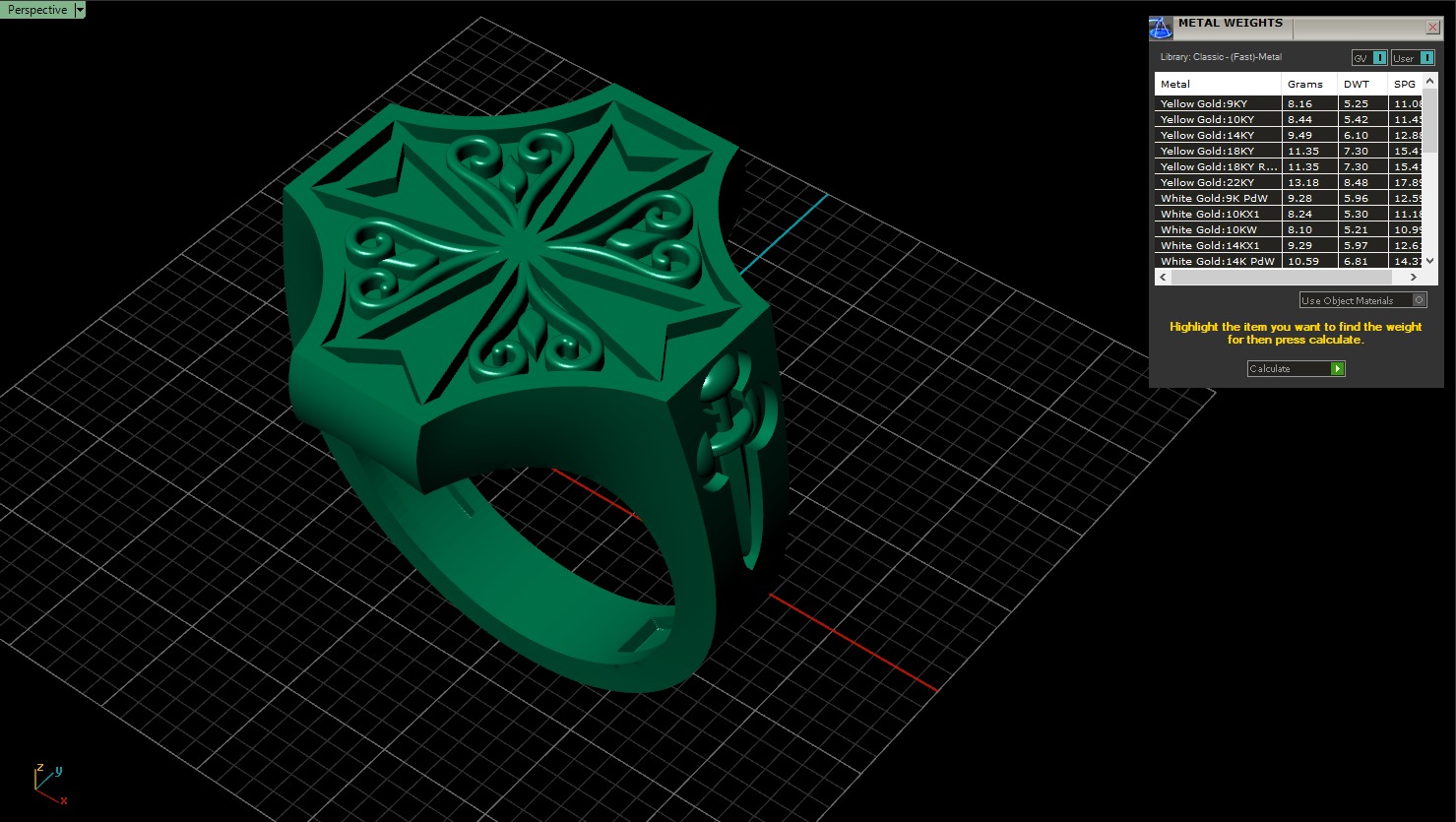 man signet ring model 1033 3D print model_5