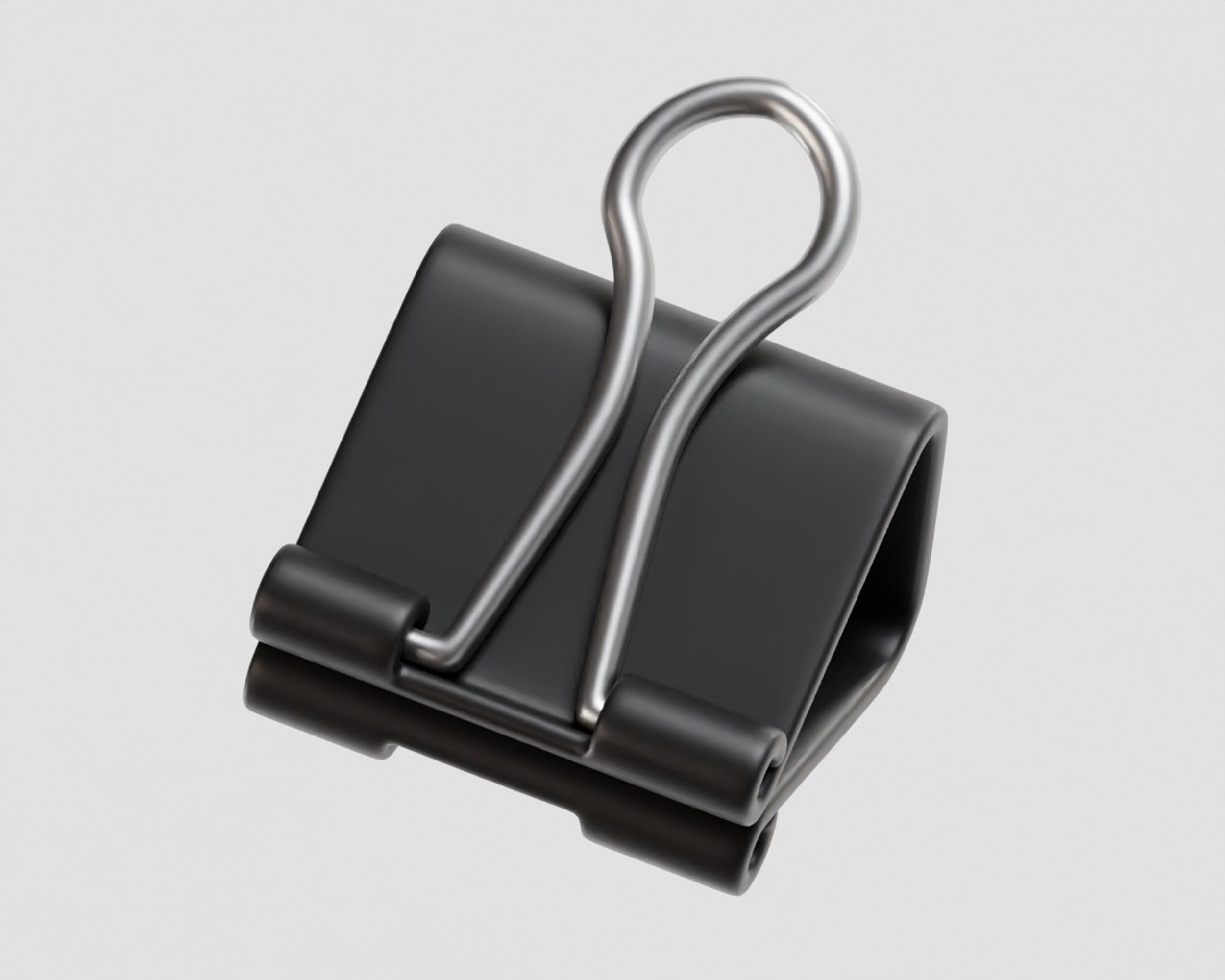 Binder Clip Low-poly 3D model_4