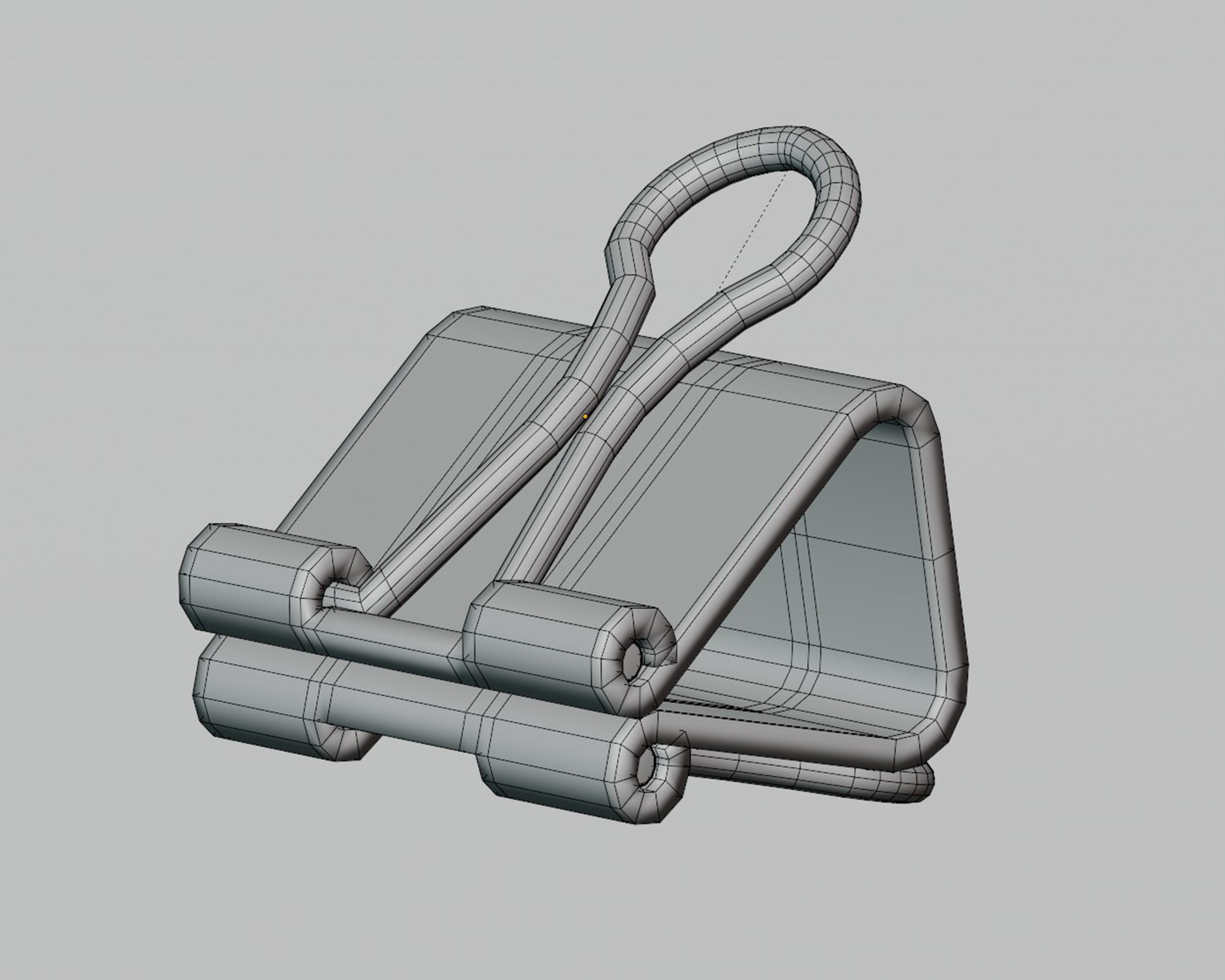 Binder Clip Low-poly 3D model_6