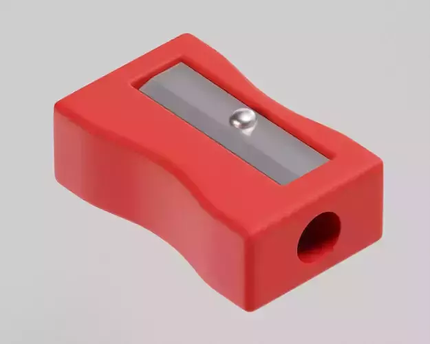 Pencil sharpener Low-poly 3D model