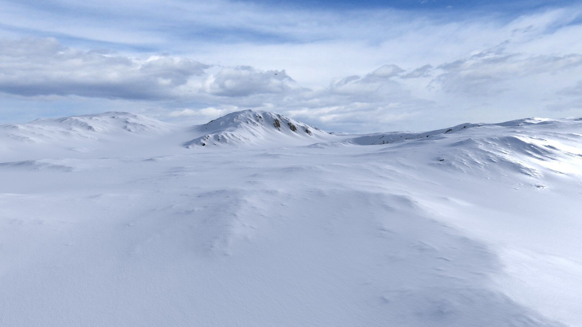 Snow Mountain 01 Low-poly 3D model_4