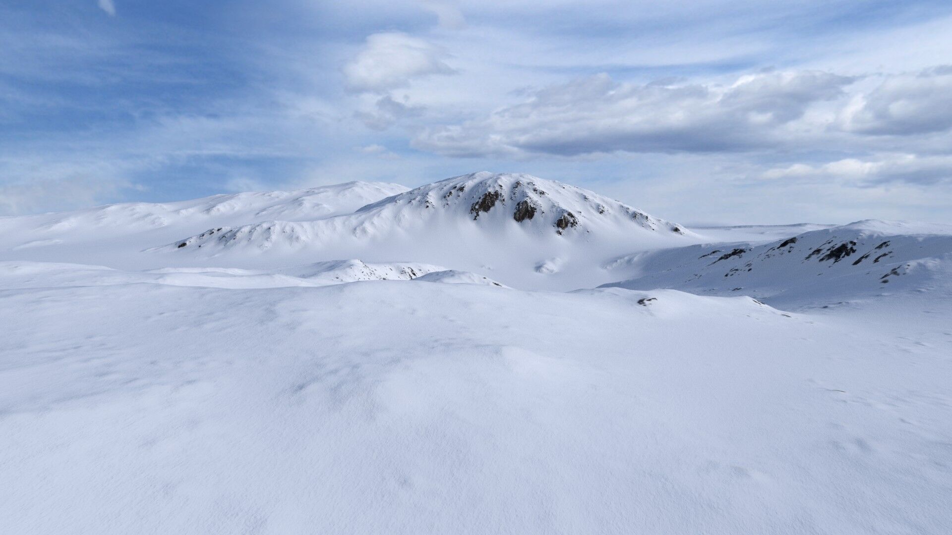 Snow Mountain 01 Low-poly 3D model_2