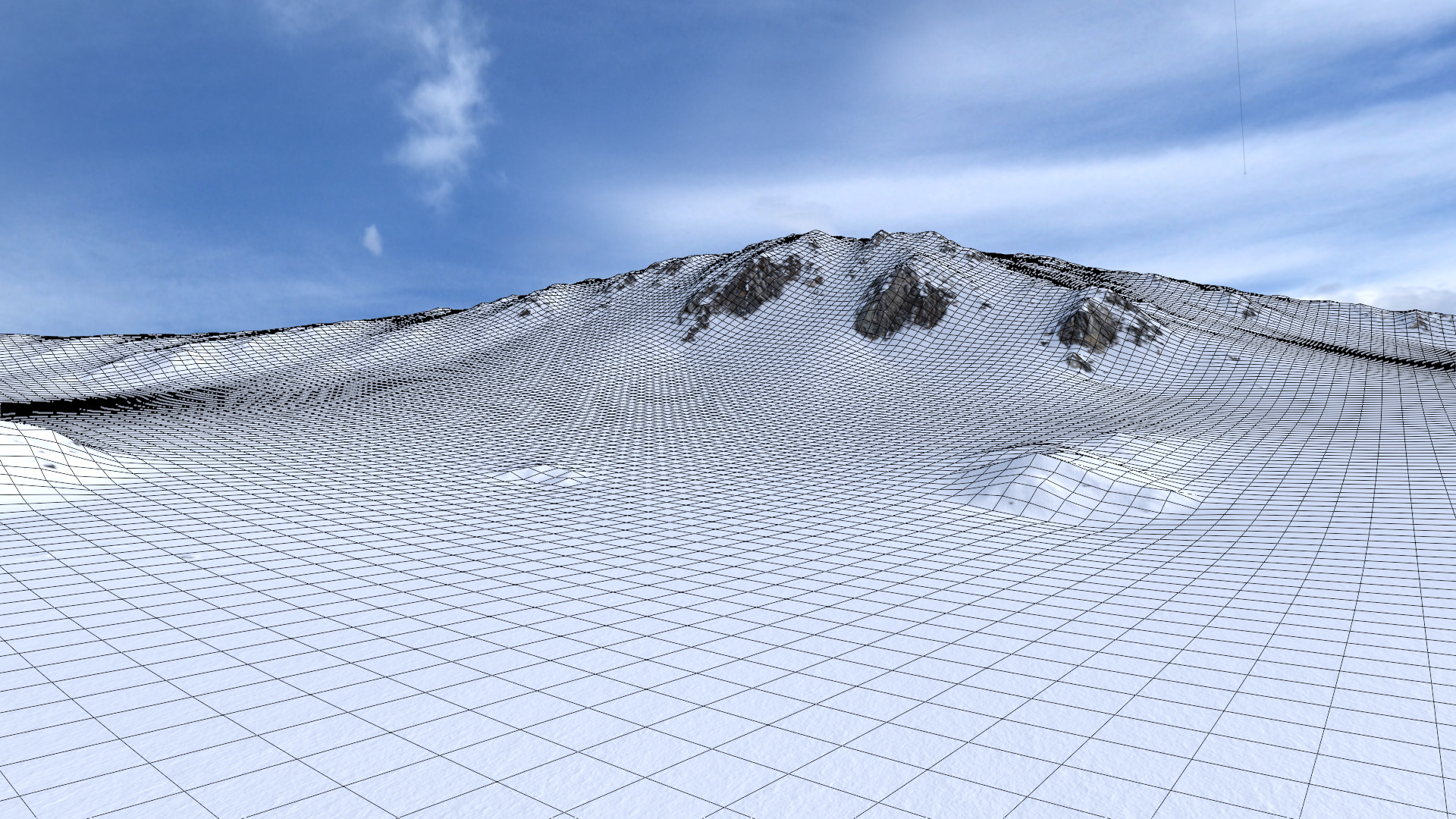 Snow Mountain 01 Low-poly 3D model_3