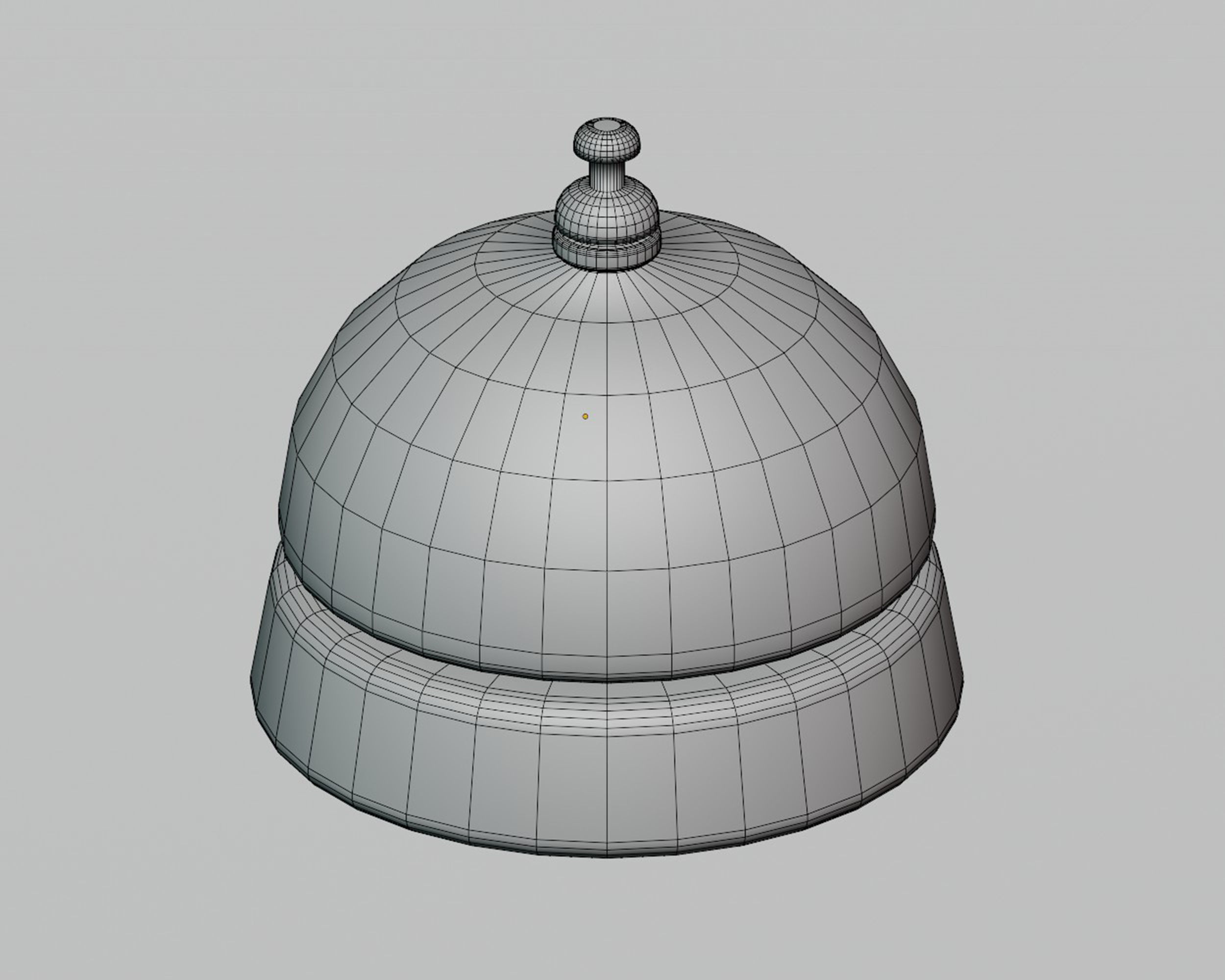 Service Bell Low-poly 3D model_5