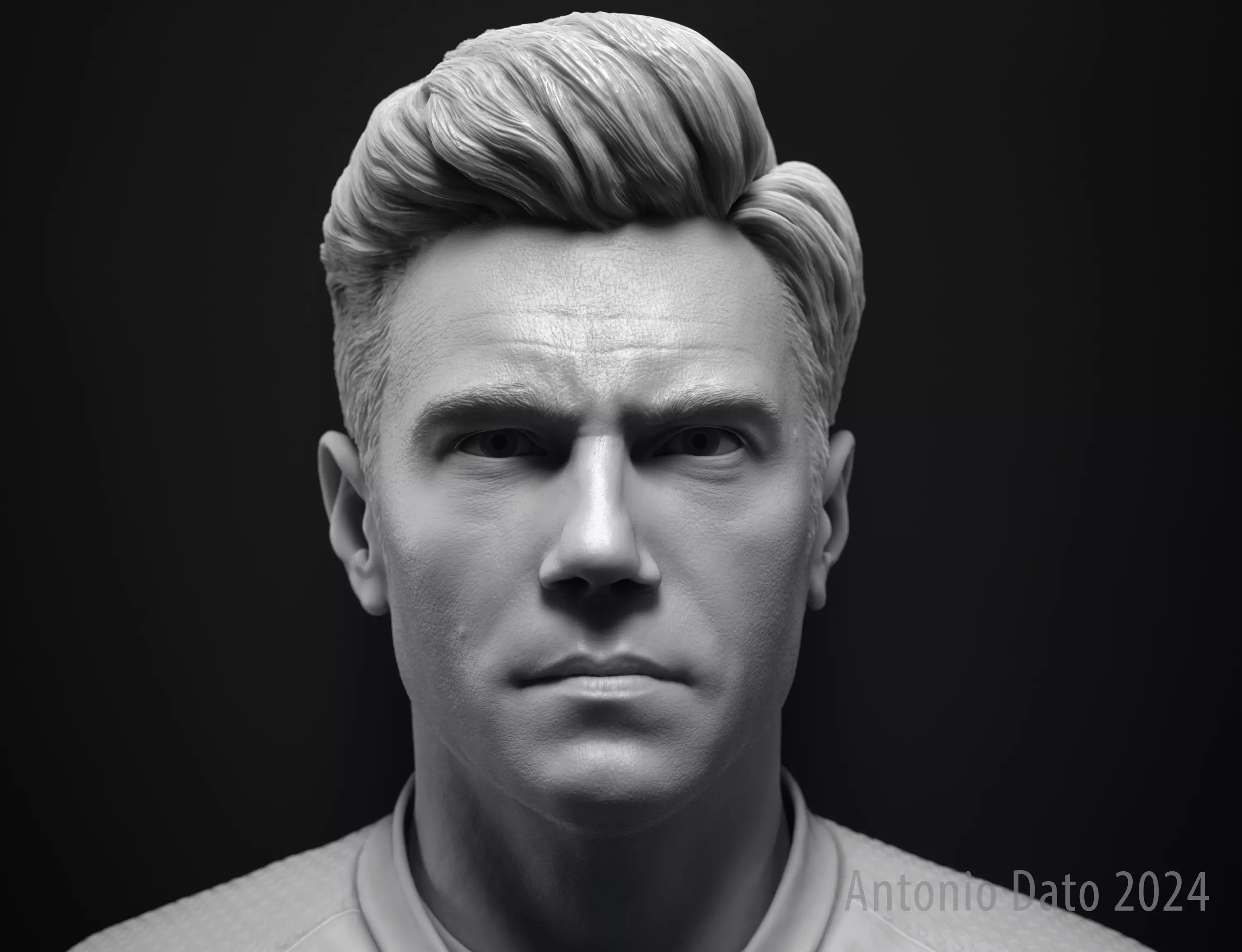 Anson Mount as Christopher Pike Bust Printable 3D Model 3D print model_0