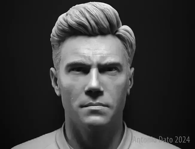 Anson Mount as Christopher Pike Bust Printable 3D Model 3D print model