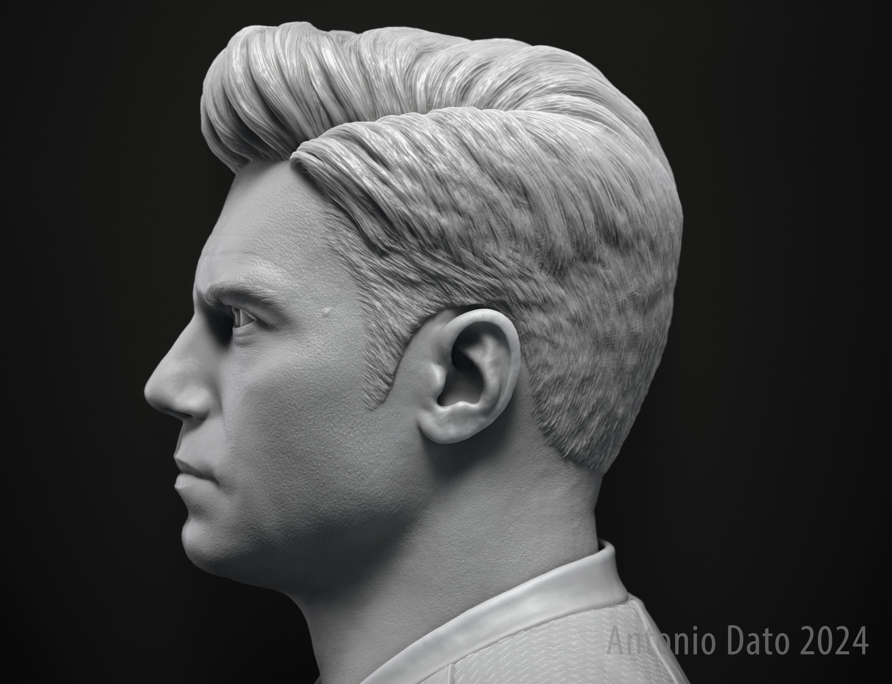 Anson Mount as Christopher Pike Bust Printable 3D Model 3D print model_11
