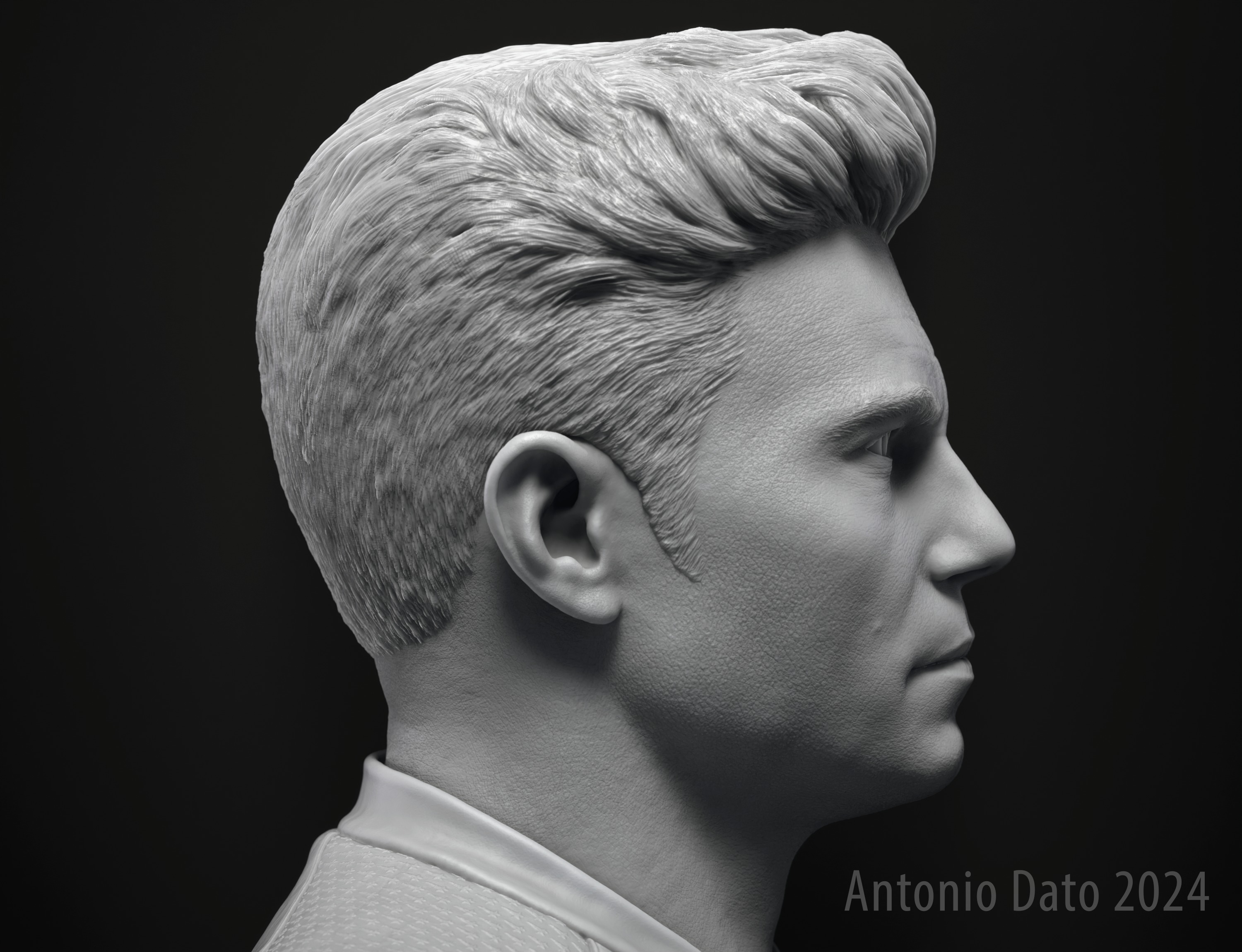 Anson Mount as Christopher Pike Bust Printable 3D Model 3D print model_12