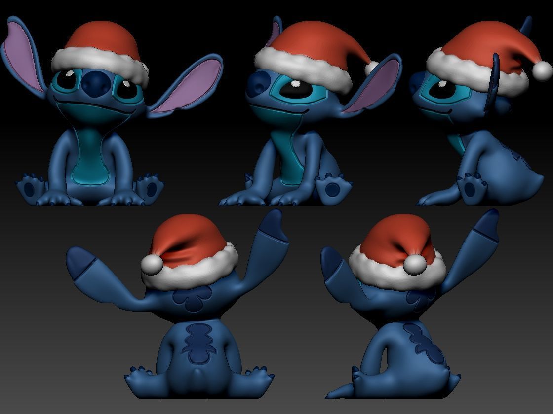 Stitch christmas Free 3D print model_1