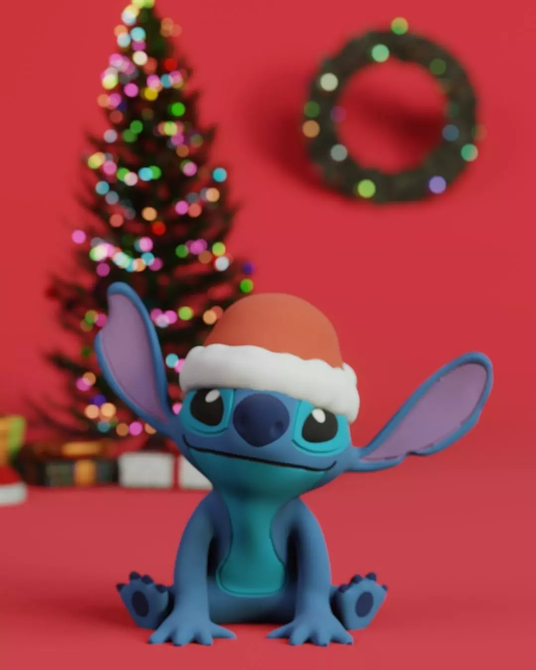 Stitch christmas Free 3D print model_0