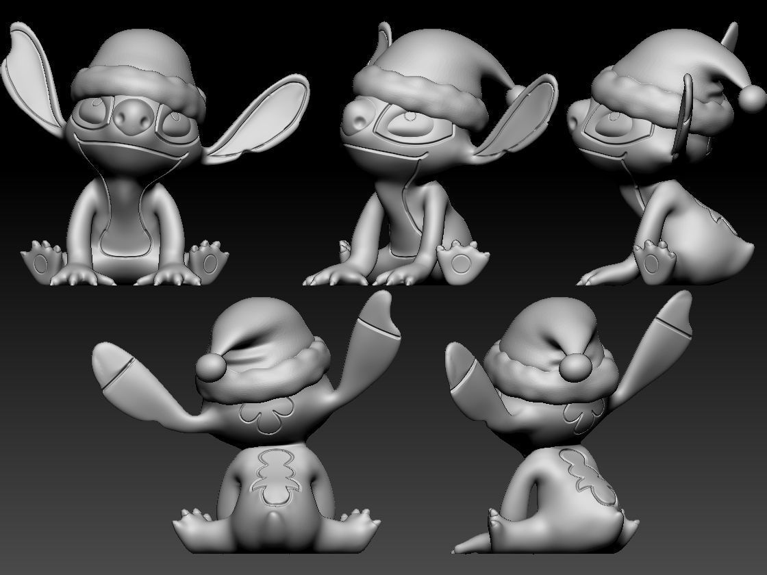 Stitch christmas Free 3D print model_2