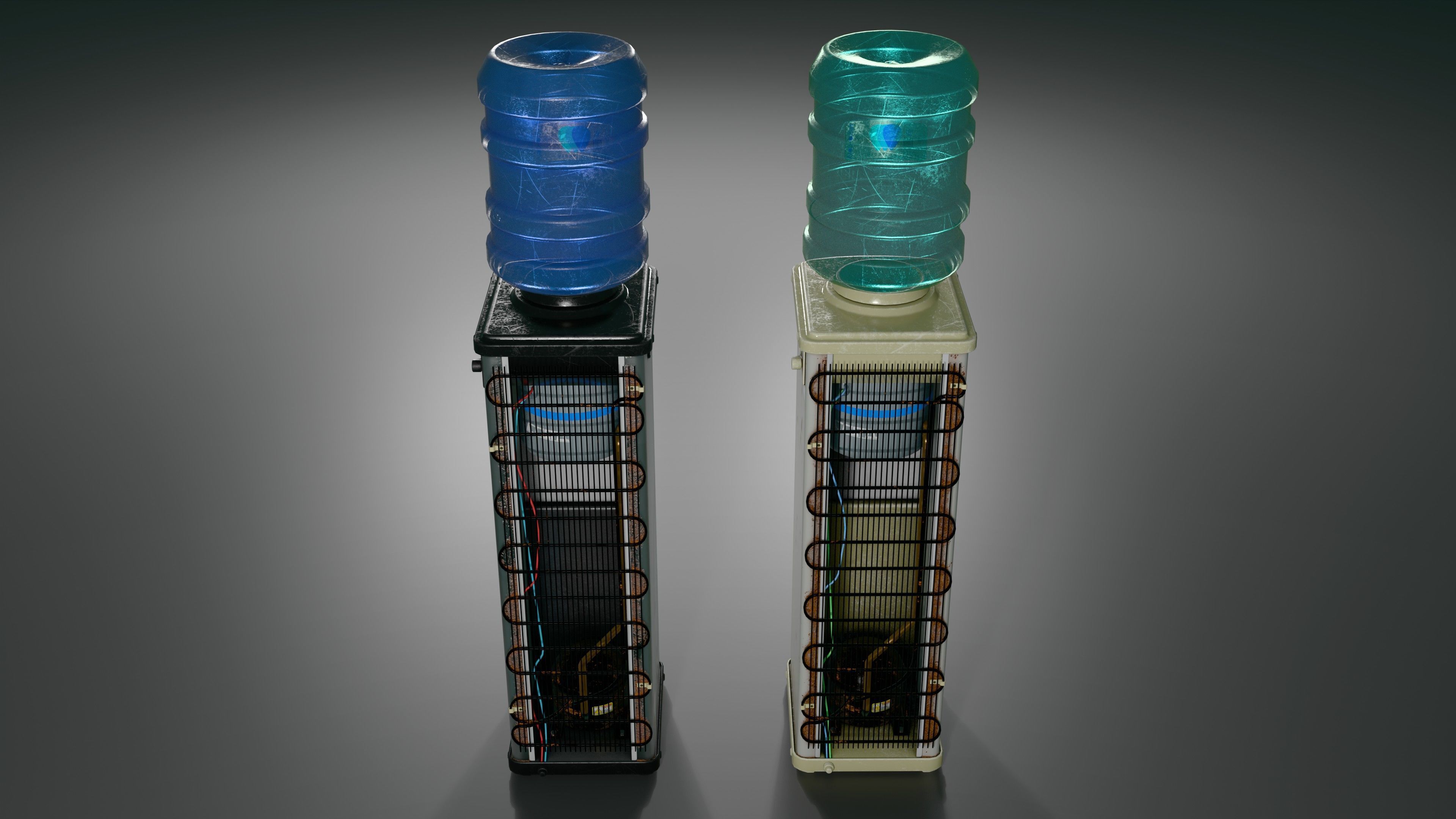 Water cooler fountain for office Low-poly 3D model_4