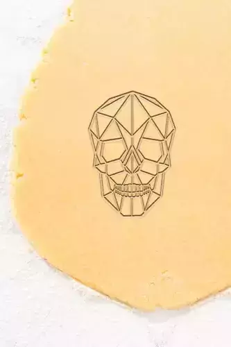 Geometric Skull Cookie Cutter - Biscuit Cutter