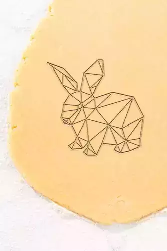 Geometric Rabbit Cookie Cutter - Biscuit Cutter