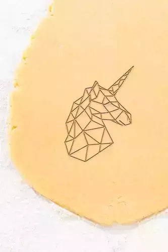 Geometric Unicorn Cookie Cutter - Biscuit Cutter