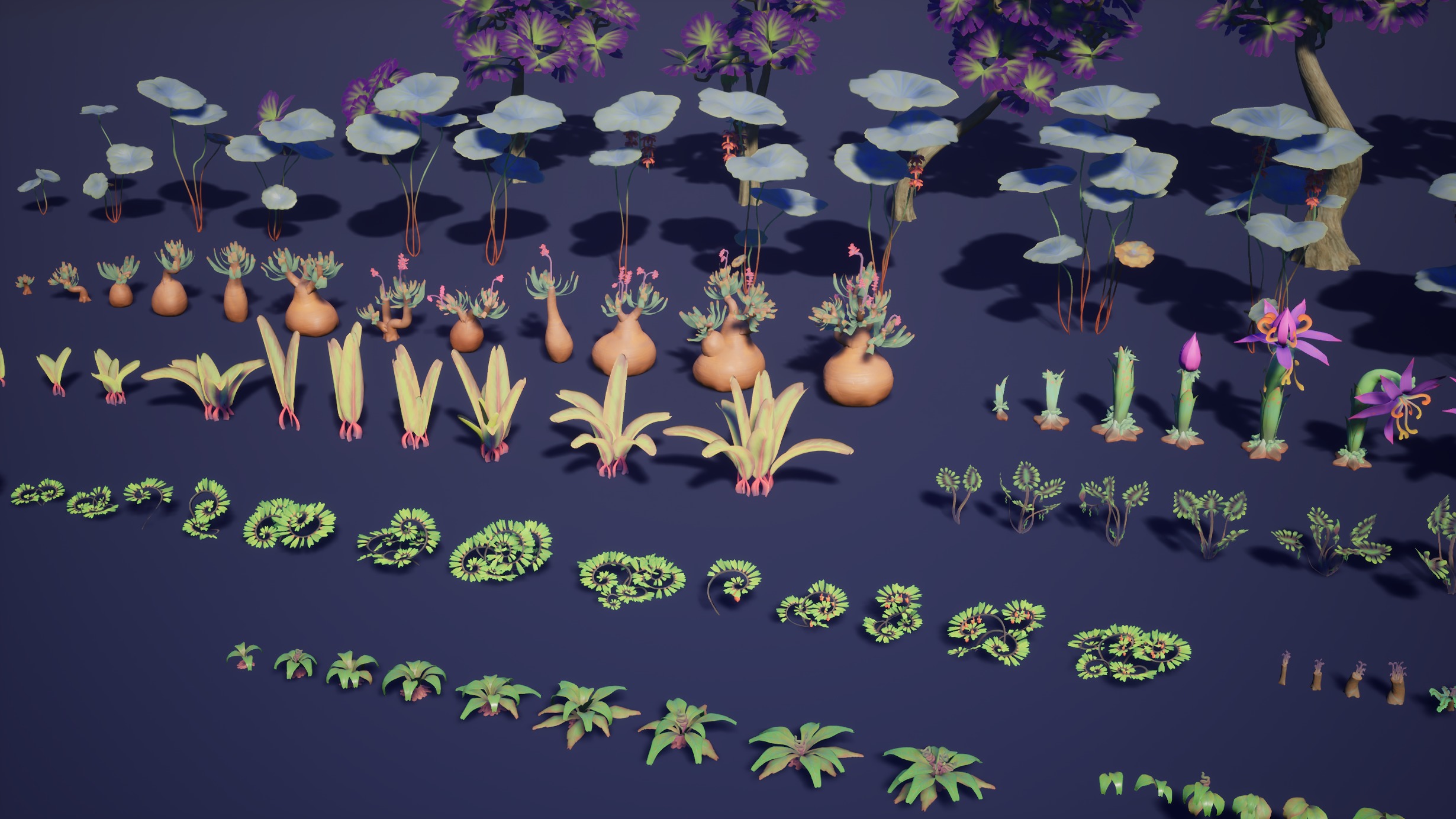 Alien Plants Pack Low-poly 3D model_4