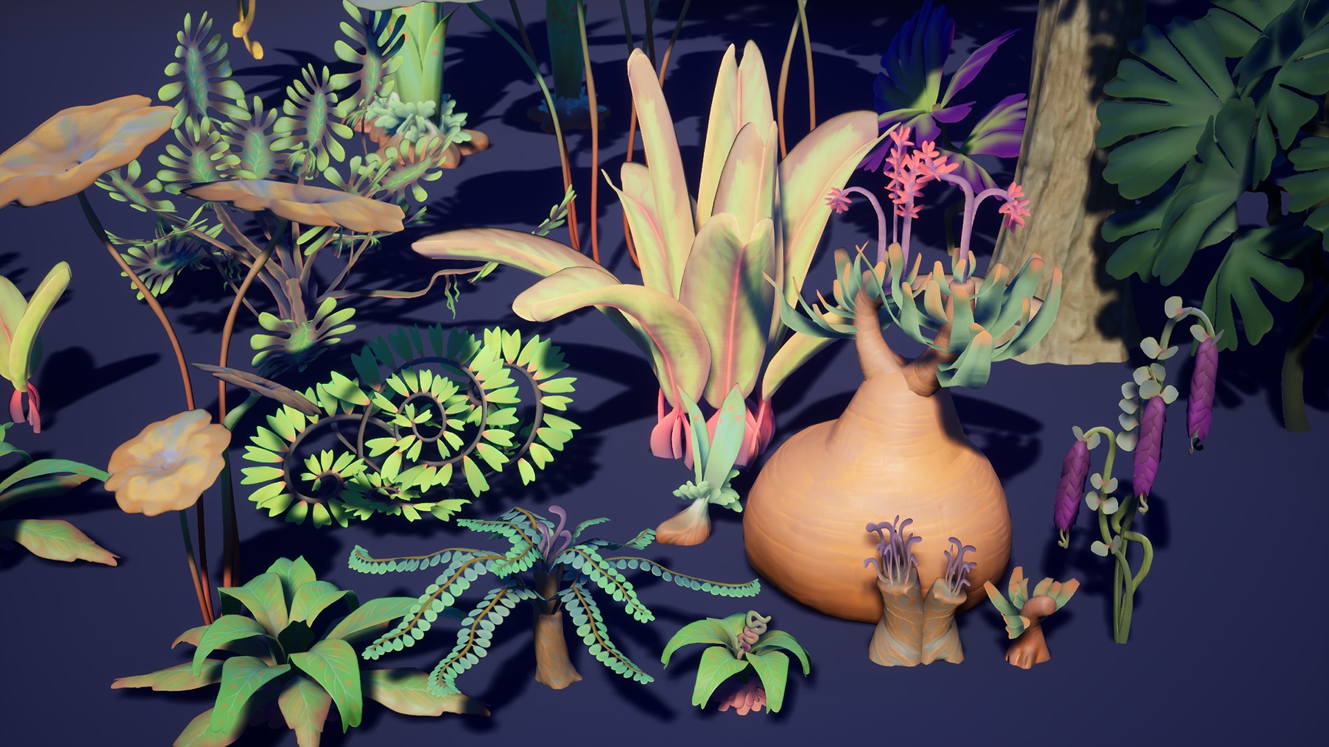 Alien Plants Pack Low-poly 3D model_1