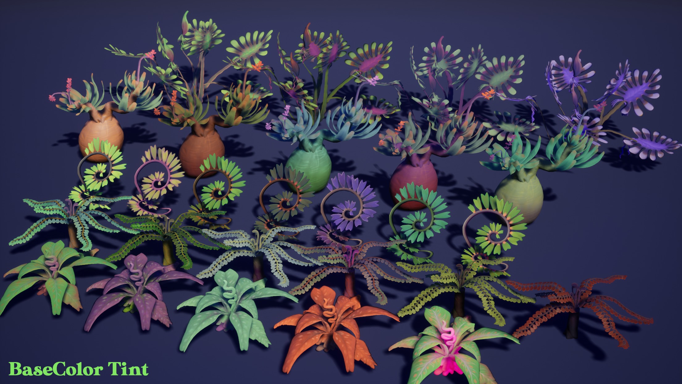 Alien Plants Pack Low-poly 3D model_22