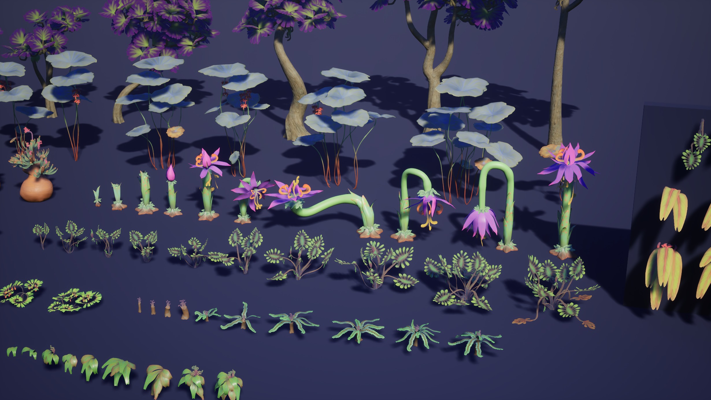 Alien Plants Pack Low-poly 3D model_3