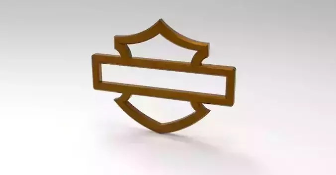 Harley davidson Logo 3D print model