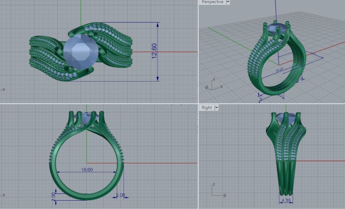 Beauty ring  Free 3D model_1