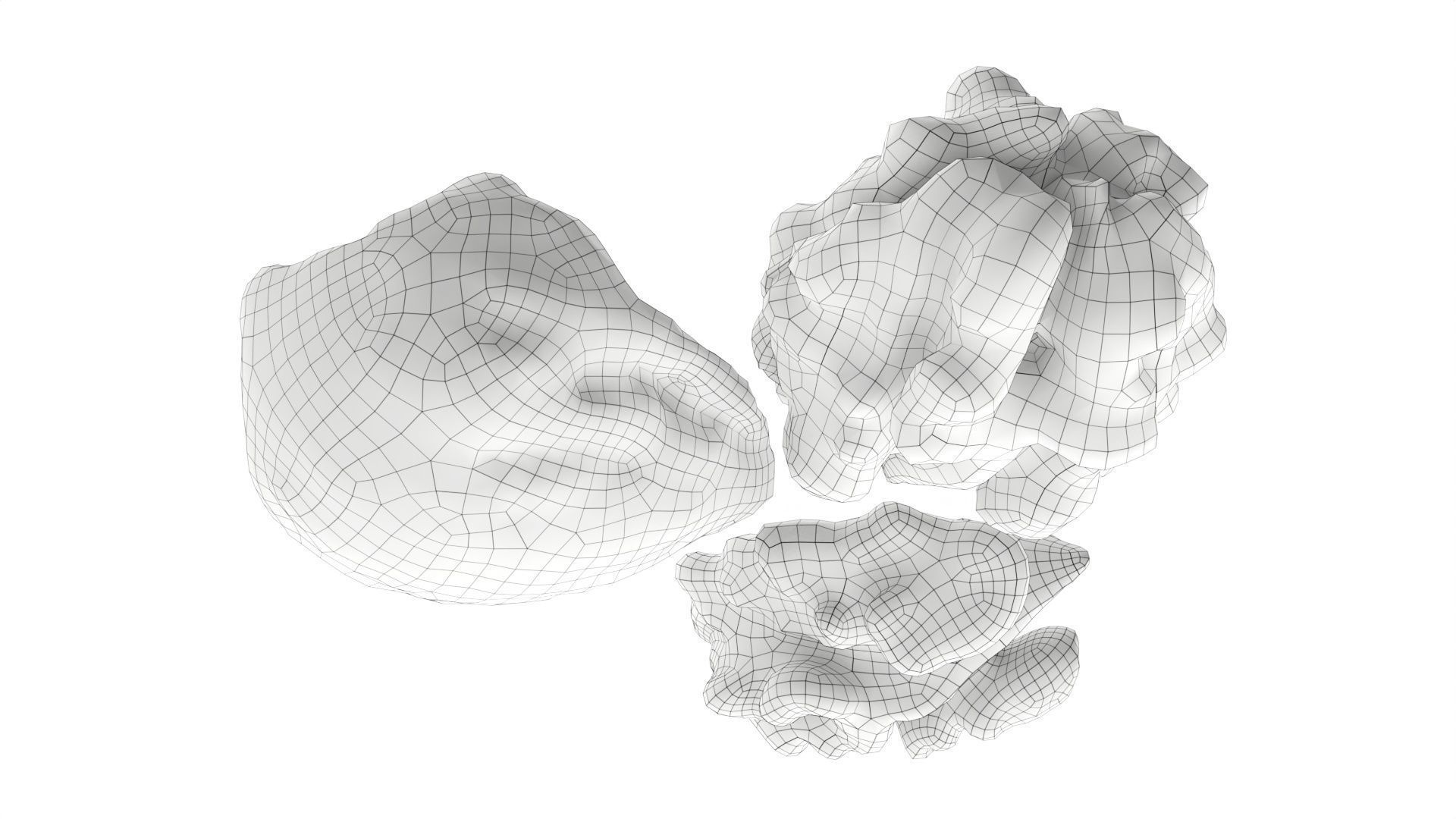 Walnut peeled Low-poly 3D model_7