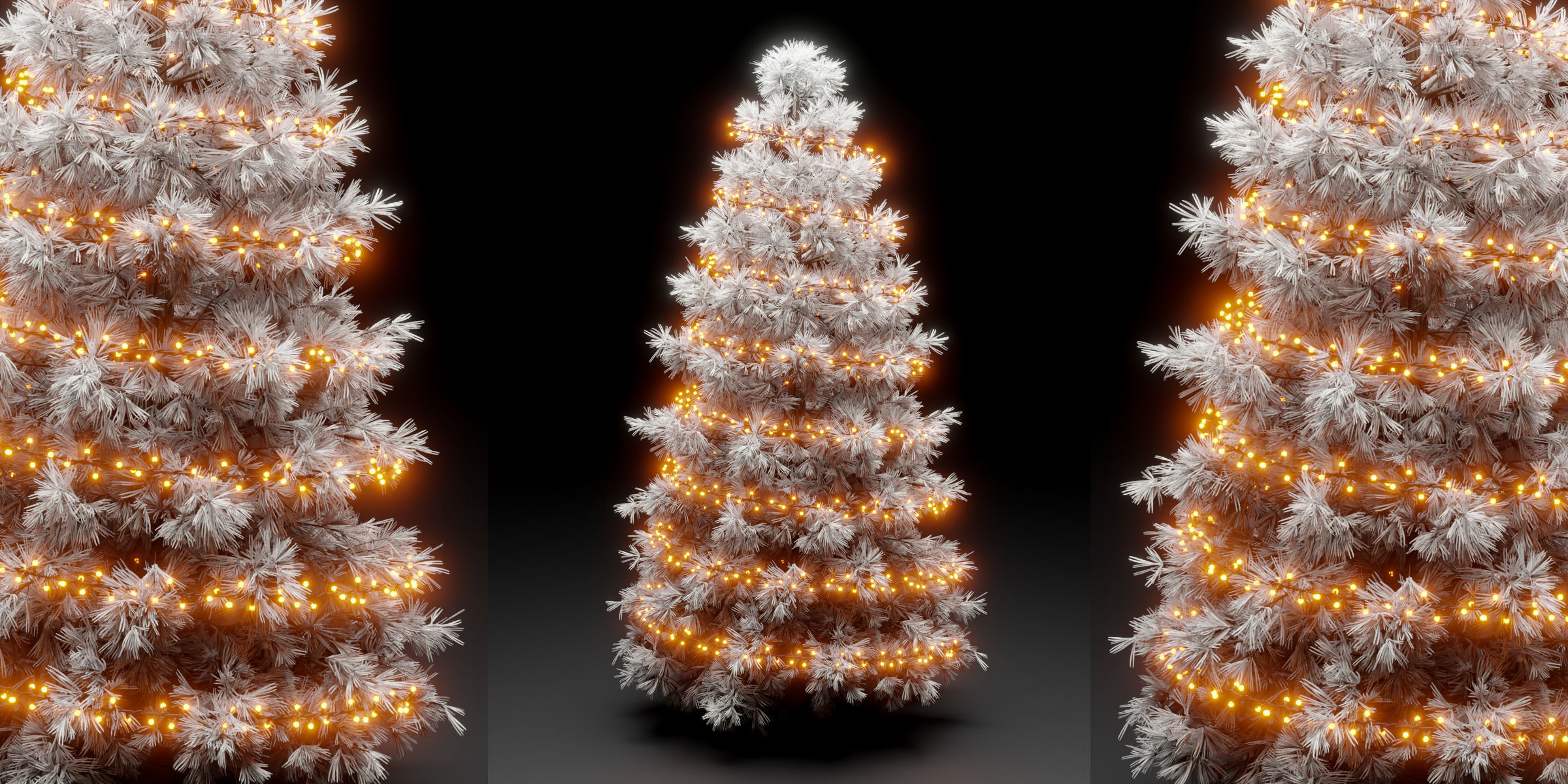 White Christmas Tree vol 286 3D model_1
