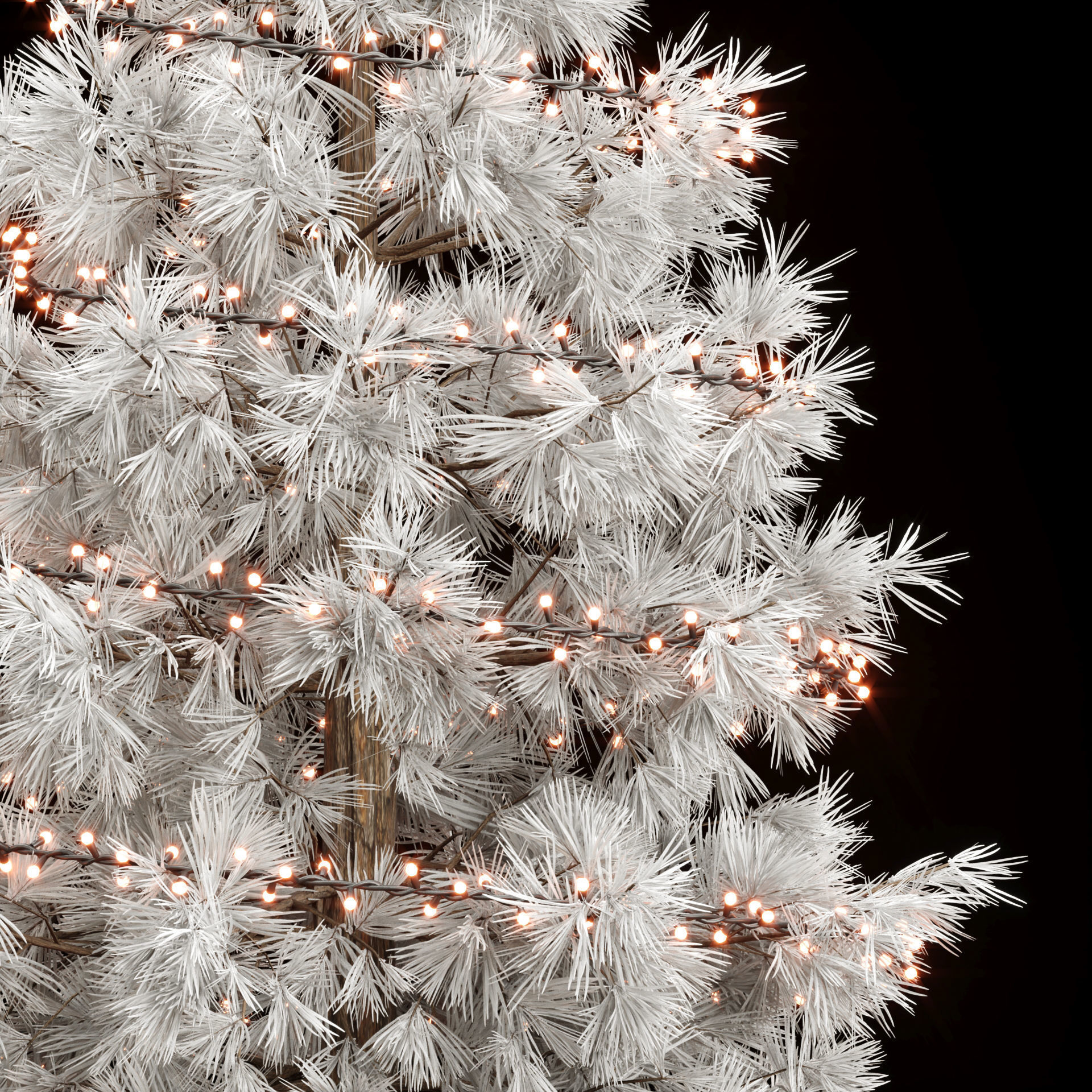 White Christmas Tree vol 286 3D model_4