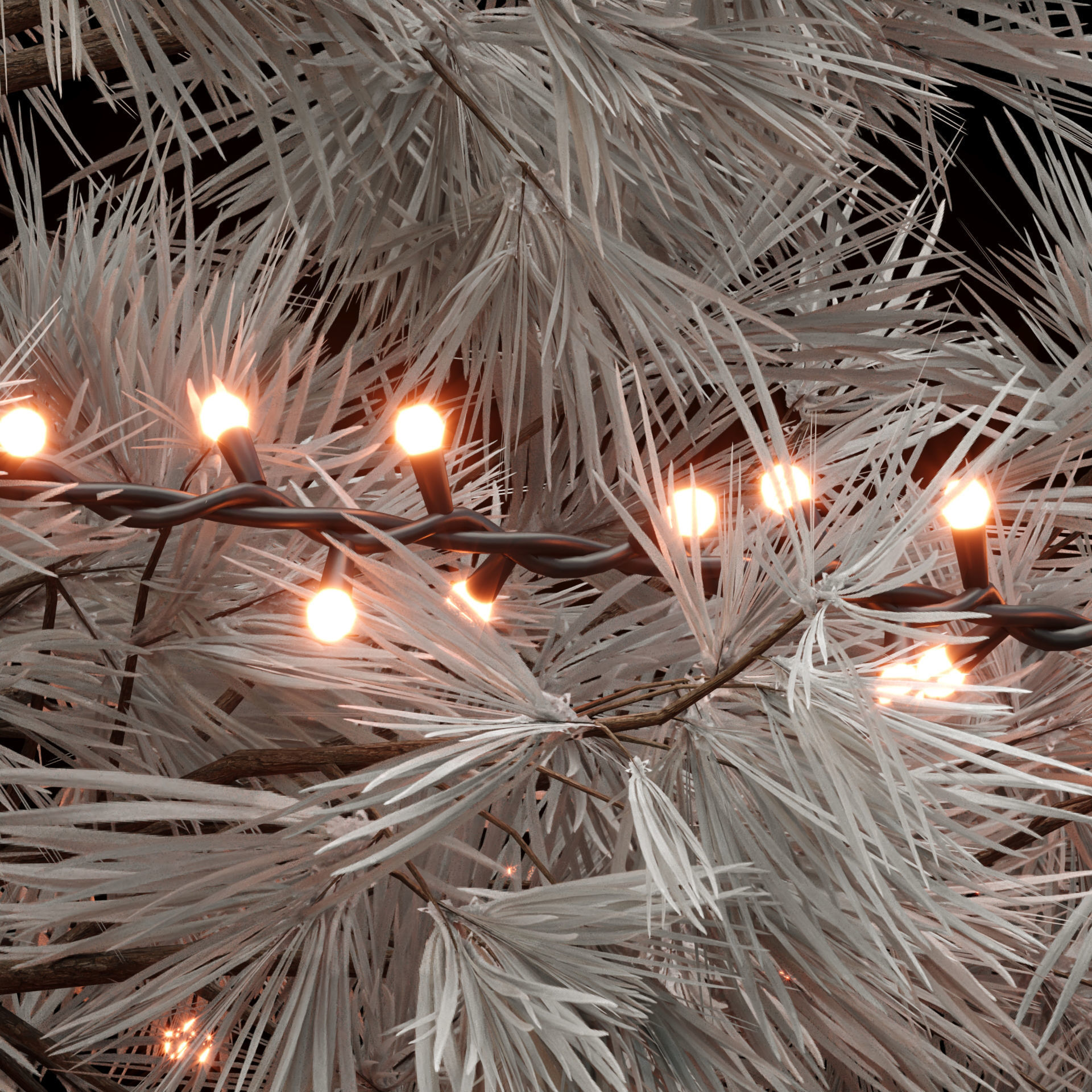 White Christmas Tree vol 286 3D model_3