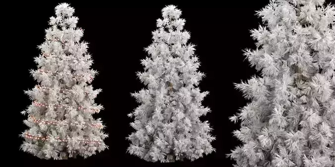 White Christmas Tree vol 286 3D model