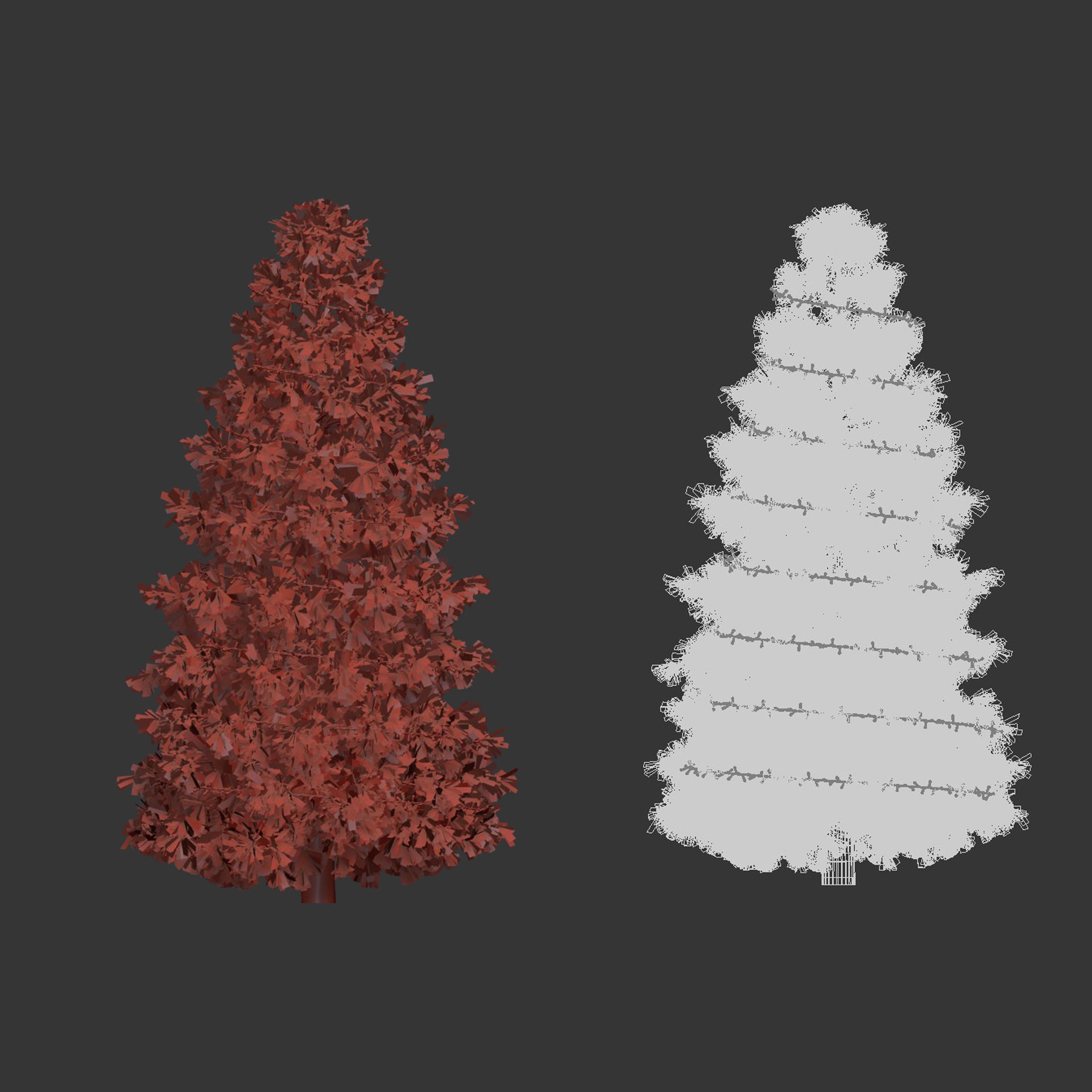 White Christmas Tree vol 286 3D model_7