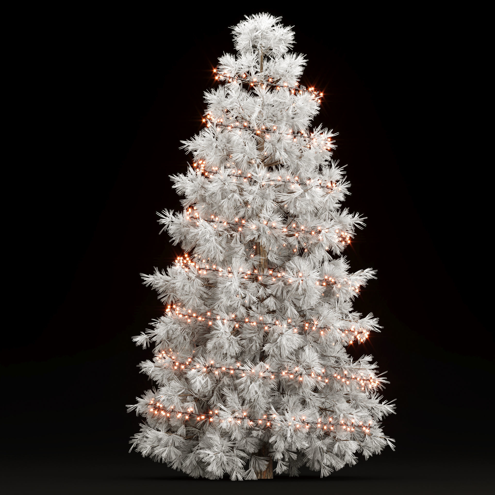 White Christmas Tree vol 286 3D model_2
