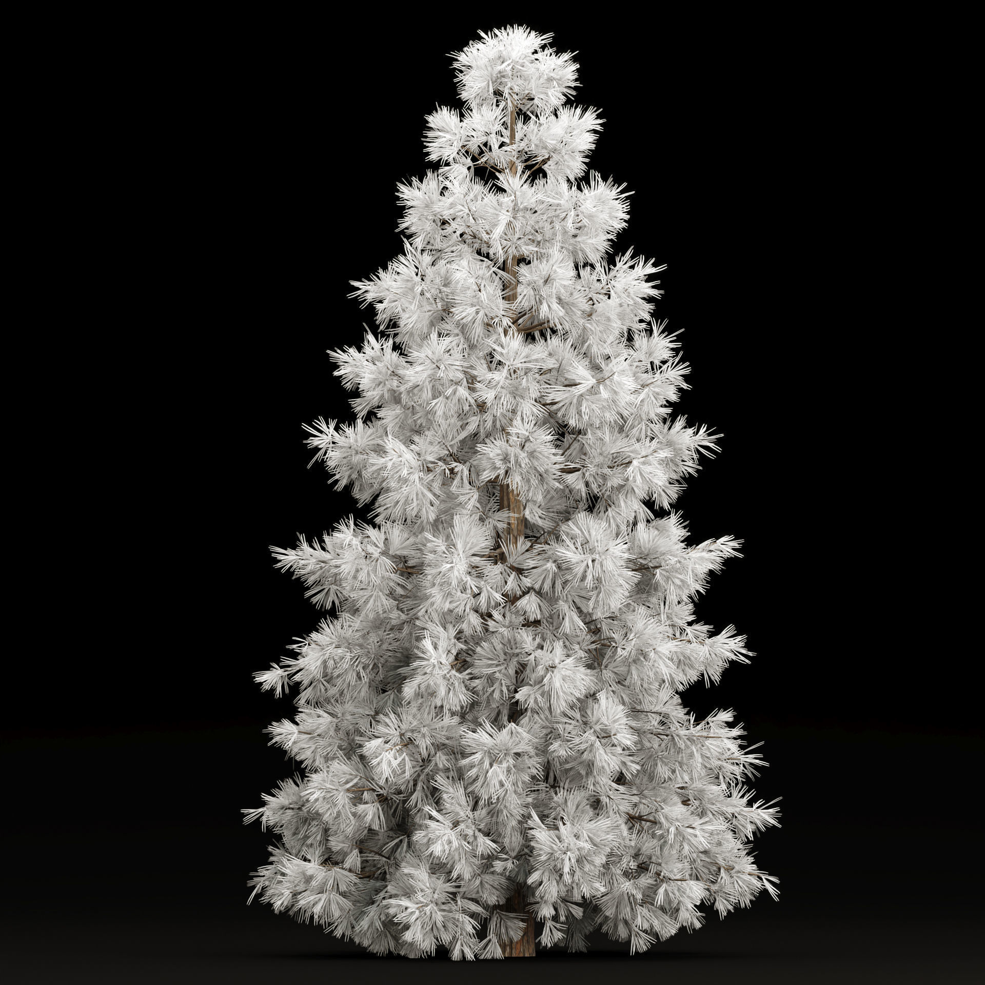 White Christmas Tree vol 286 3D model_5