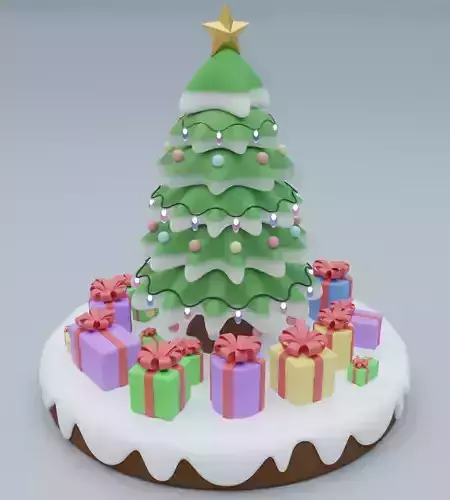 Gingerbread cristmas tree 3D model for cristmas 3D model