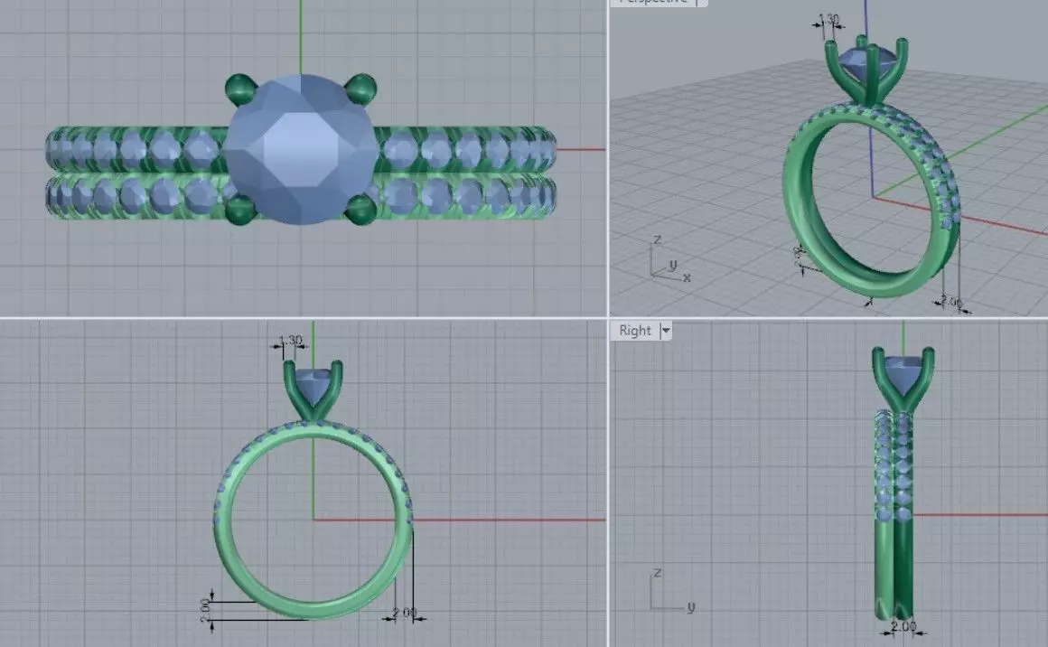 Wedding ring  3D model_0