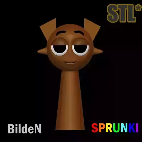 Sprunki Incredibox Bronze Bilde STL 3D Character Fanart 3D print model