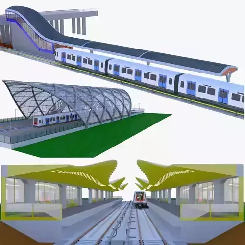 Stockholm metro stations III 3D Model Collection