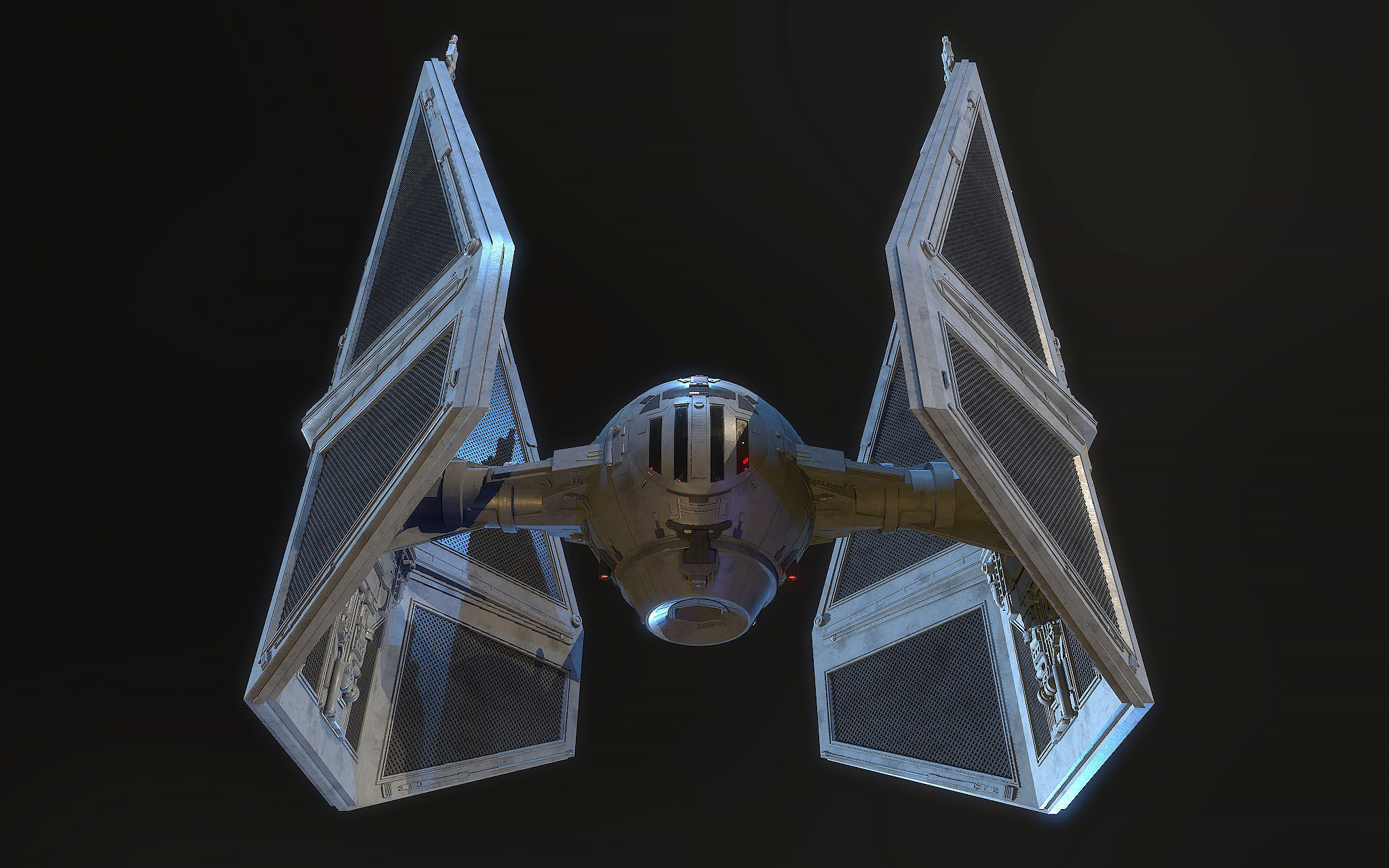 TIE interceptor Star Wars 3D model_2