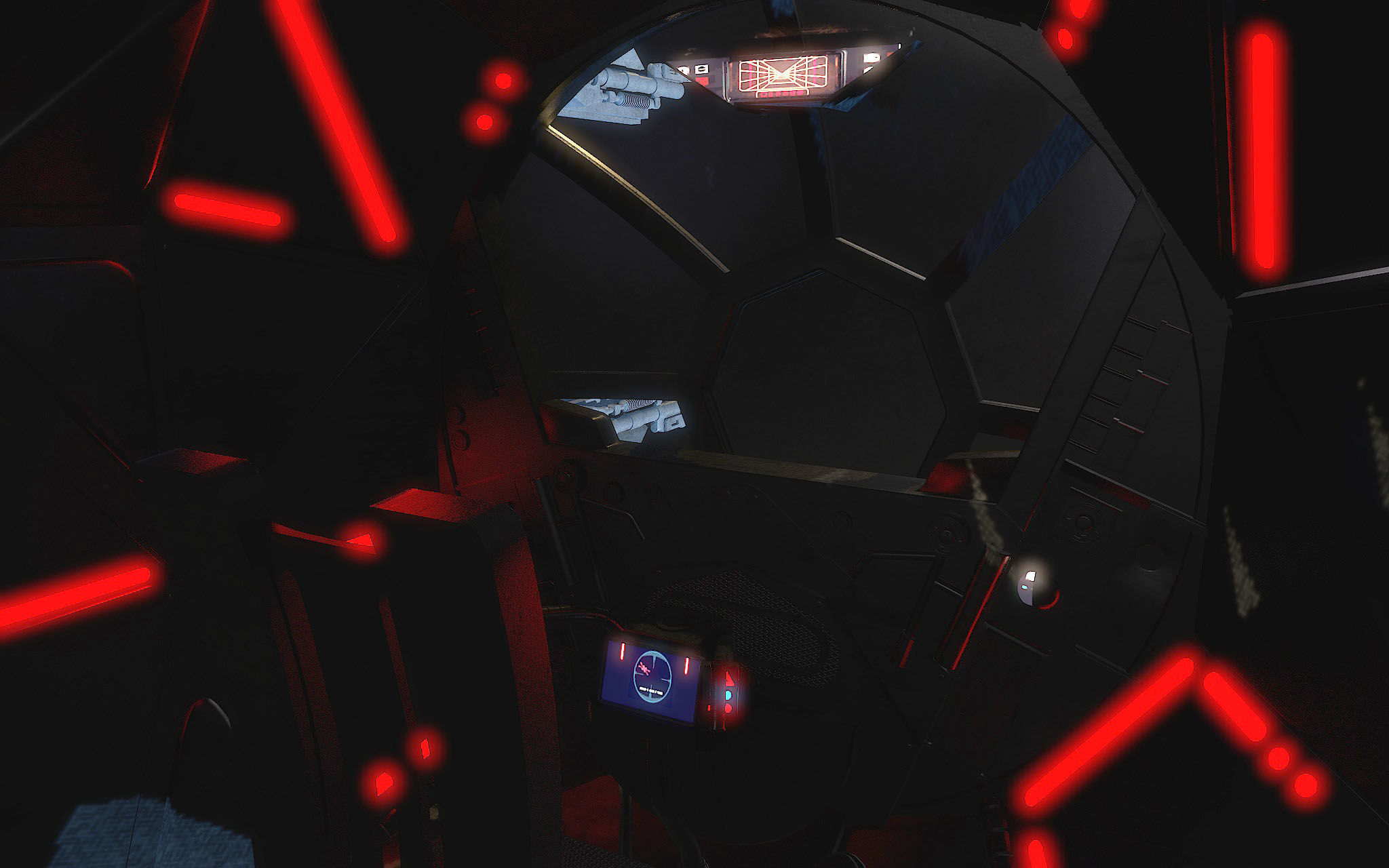 TIE interceptor Star Wars 3D model_9