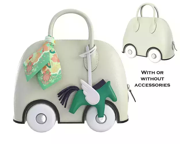 Hermes Mini Bolide Bag On Wheels Mint