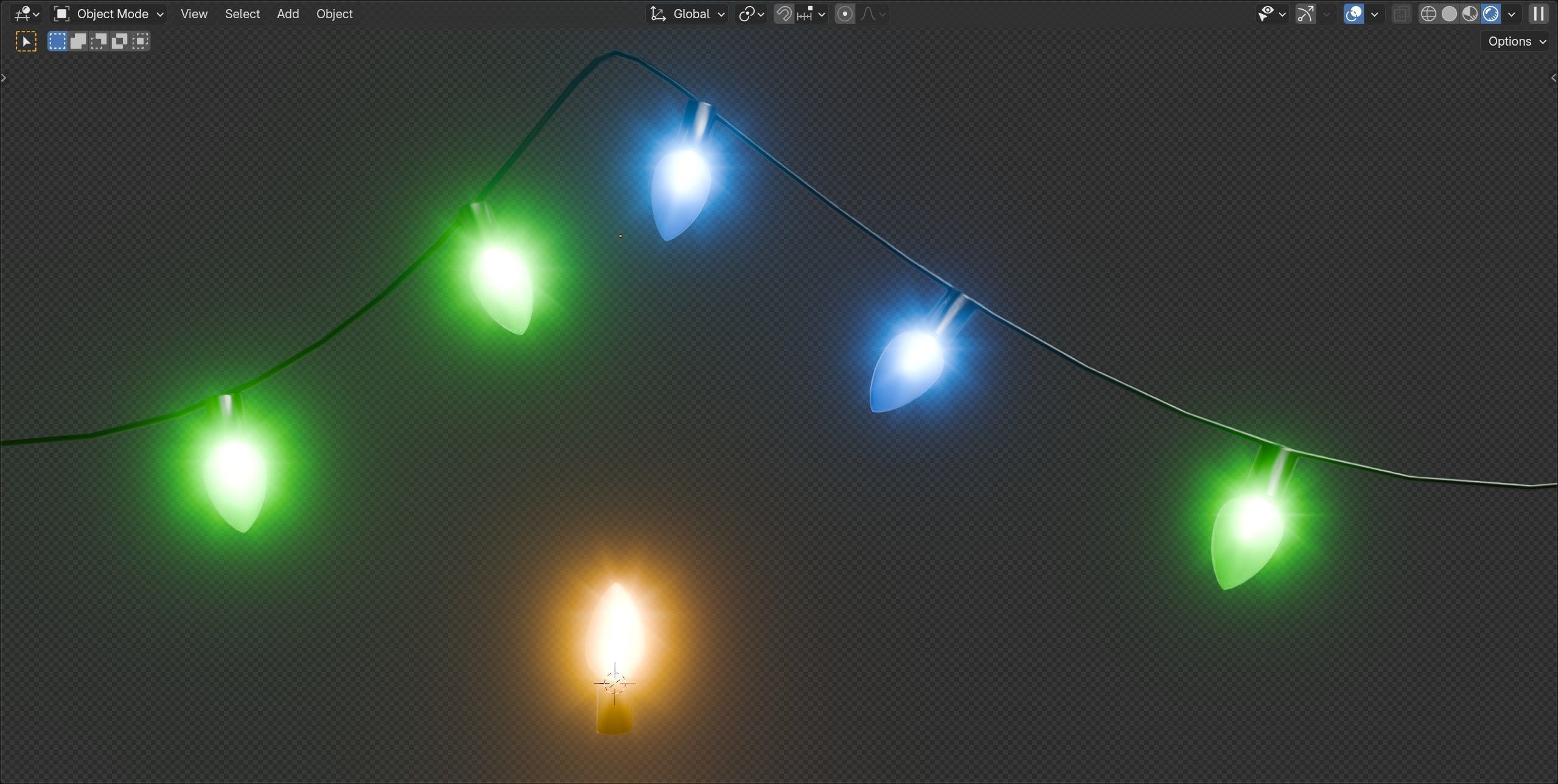 Vintage Style Christmas Lights - Geometry Nodes Blender 3D model_9