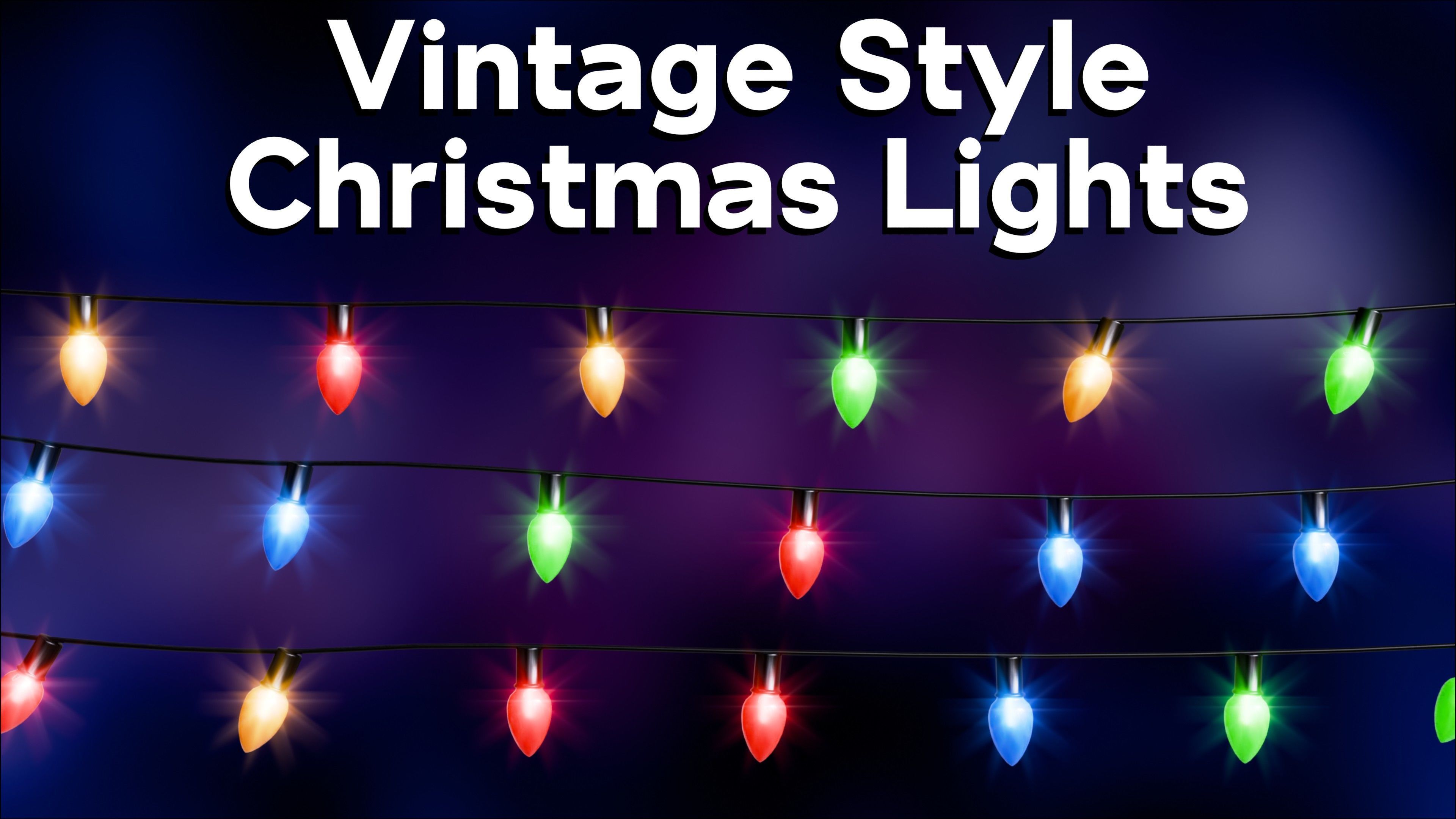 Vintage Style Christmas Lights - Geometry Nodes Blender 3D model_15