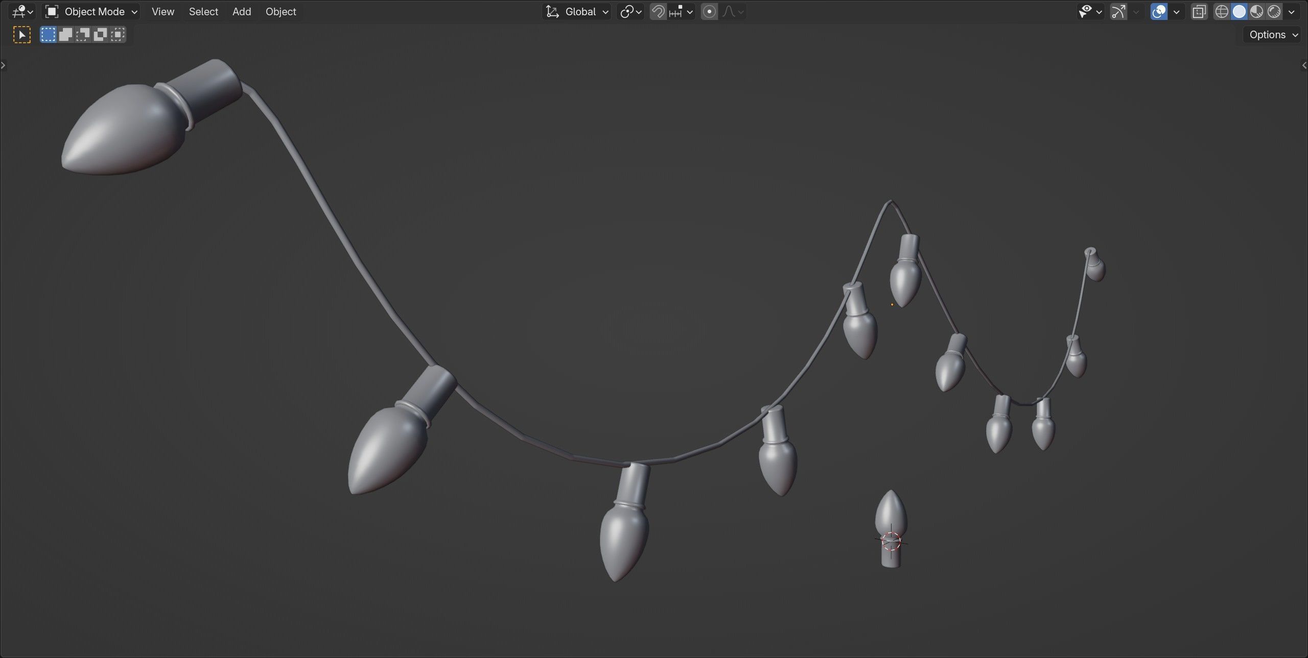 Vintage Style Christmas Lights - Geometry Nodes Blender 3D model_16