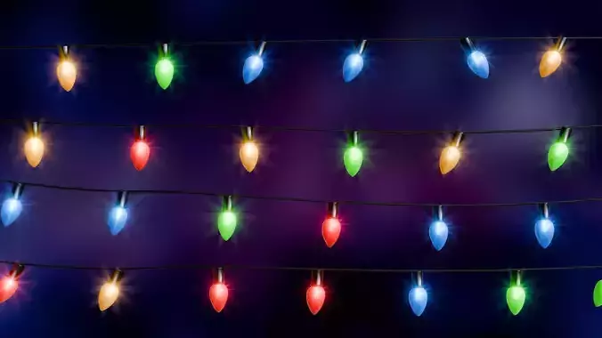Vintage Style Christmas Lights - Geometry Nodes Blender 3D model