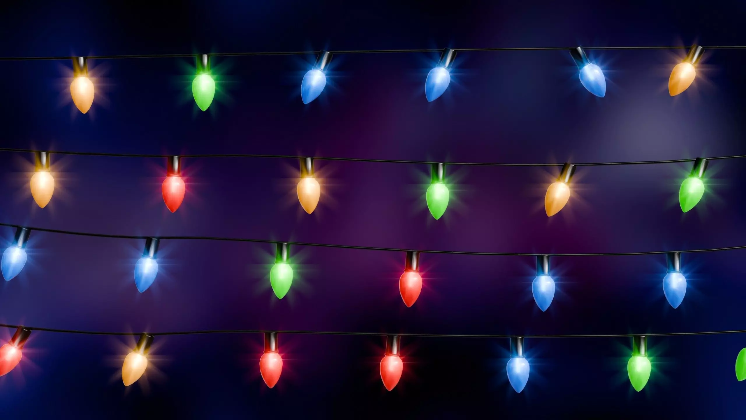 Vintage Style Christmas Lights - Geometry Nodes Blender 3D model_0
