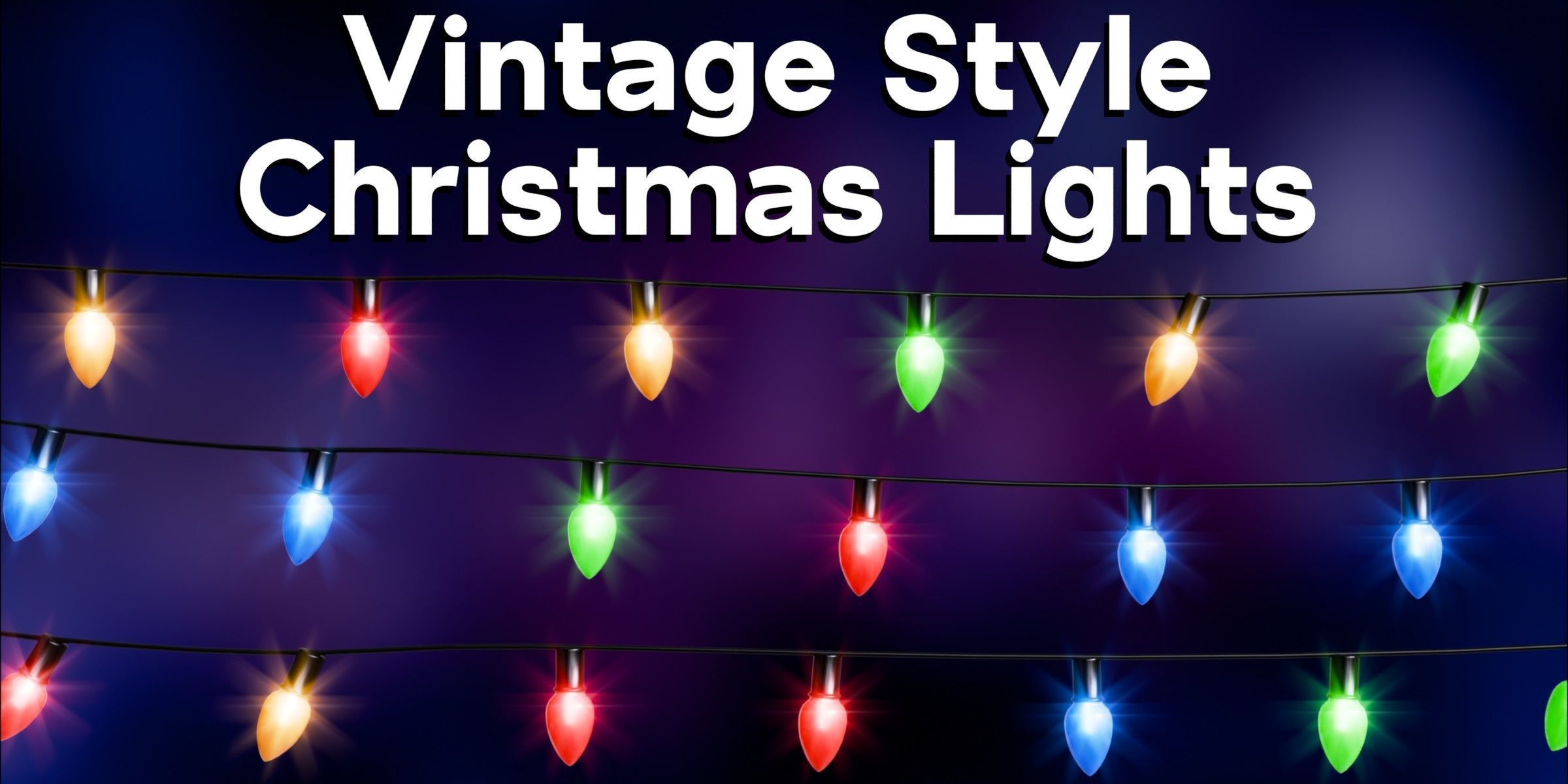 Vintage Style Christmas Lights - Geometry Nodes Blender 3D model_3
