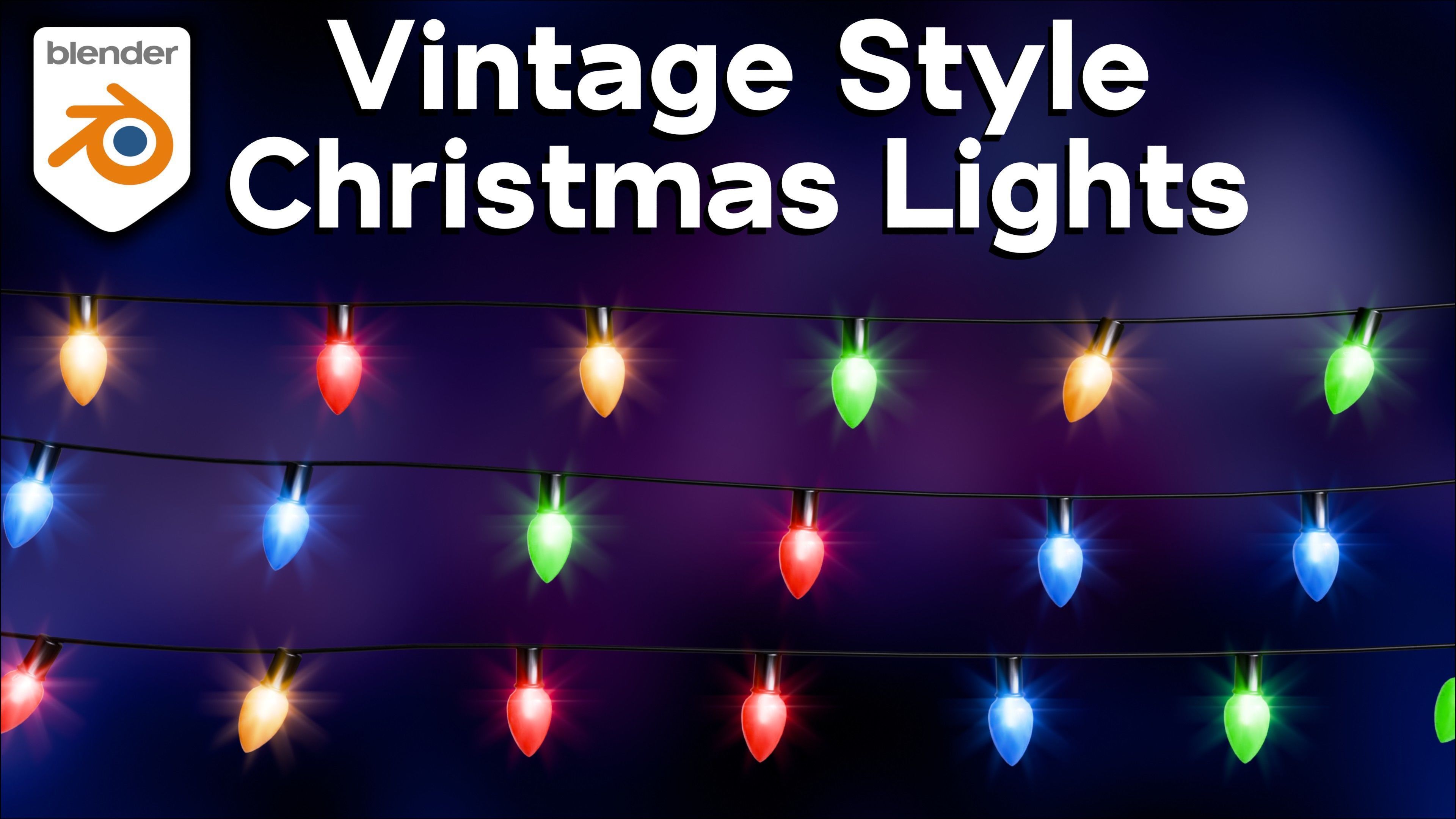 Vintage Style Christmas Lights - Geometry Nodes Blender 3D model_5